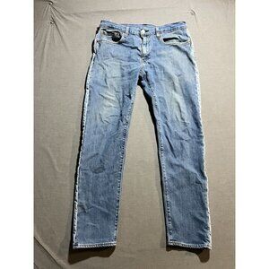 Levi's Hi Ball Roll Blue Spell‎ Out Logo Side Stripe Jeans Mens 32x28 Stretch.